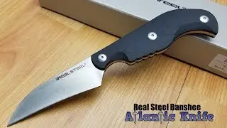 REAL STEEL BANSHEE BLACK G10 HANDLE ANTI-SLIP FIXED HAWKBILL D2 BLADE KNIFE 3211