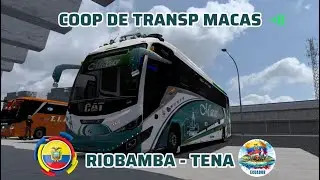 COOP DE TRANSP MACAS  SALIDA DE RIOBAMBA  CON  DESTINO TENA  EN MAPA ECUAPREMIUM