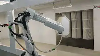 Robot automatic electrostatic powder coating,