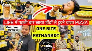 Trying One Bite Pathankot's Special *Cheezy and Juicy Pizza* || One Bite Restaurant Pathankot Review
