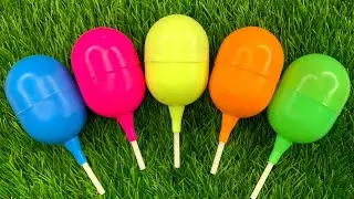 New Glitter Rainbow Lollipop Candy I Cutting| ASMR | Satisfying Video