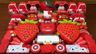 SPECIAL RED SLIME - Mixing Random Things Into Slime ! Satisfying Slime Videos #1084