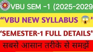 Vinoba Bhave University New Syllabus 2025-29 