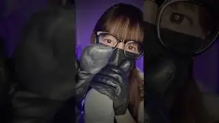ASMR 革手袋でTKTK顔タッチ #asmr #shorts #leathergloves #tktk