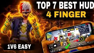 Top 7 Best 4 FINGER custom hud Free Fire🤯(MOVMENT+HEADSHOT)🥶Best Custom Hud In FF | GURUJI XF 7