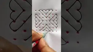 7&times;7 dots easy rangoli | #dialyrangoli #muggulu #rangolidesigns #kolam#easyrangoli