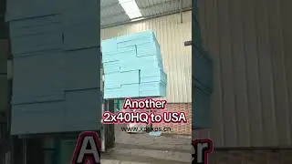 Another 2x4OHQ container to USA . 5cm/2inch 40kgs density XPS insulation foam.