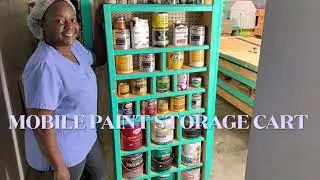DIY MOBILE GARAGE PAINT STORAGE CART//ORGANIZATION and STORAGE for Paints Stains and other Finishes