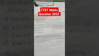 CTET 2023 Maths Preparation Paper-1 #ktet #ctet #gpstr#hstr