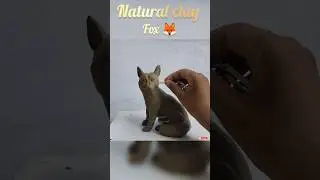 natural clay fox | clay tutorial fox #fox #claymodelling #clayart