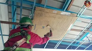Installation of cassette type panasonic air conditioner