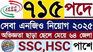 ৭১৫ পদে সেবা এনজিও নিয়োগ ২০২৫। Seba Ngo Job Circular 2025। Job Circular 2025
