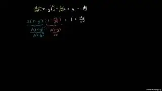 Implicit derivative of (x-y)^2  x + y + 1
