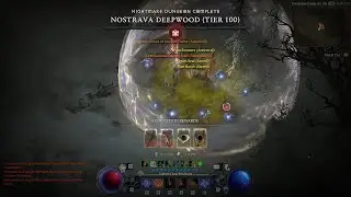 Diablo 4 Omnipower Chain Lightning Build - Tier 100 Nightmare Dungeon Run - Level 100 Sorcerer