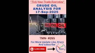 MCX CRUDE PREDICTION FOR Wednesday |17 Sep 2025 | CRUDE OIL CHART ANALYSIS FOR Wednesday #crudeoil