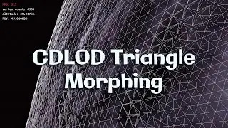 OpenGL Planet Rendering Demo 3 -  triangle CDLOD morphing