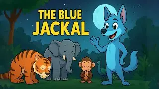The Blue Jackal 🐺 | Fun Moral Story | Animated Animal Tale