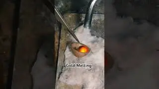 Gold Melting in Small Crucible #diy #jewellery #silver