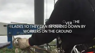 WIND TURBINE WES 80 head and blades removal