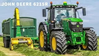 John Deere 6215R & John Deere 3760 Trailed Forager