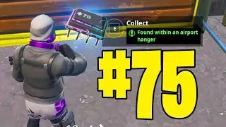 Fortnite Fortbyte Number 75 location - Found within an airport hanger