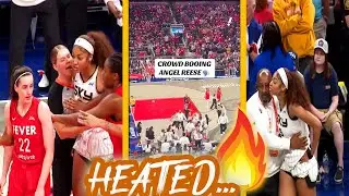 Crowd Booed LOUDLY at Gainbridge After Caitlin Clark & Angel Reese Heated Exchange 🔥