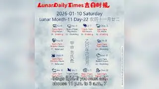 Lunar Calendar Insights | January 10, 2026 | Auspicious Hours & Daily Wisdom by Lunar Daily Times