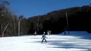 Isaac does the snow plough