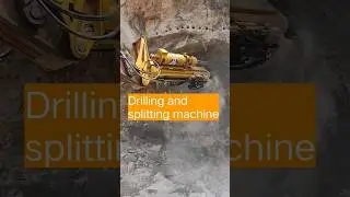 Drilling and splitting machine #excavator #excavation #mine #mining #rocksplitter