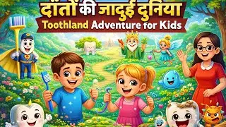 दाँतों की जादुई दुनिया | Toothland Adventure for Kids Hindi kahani kids story 