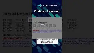 Finding a Ham Radio Frequency