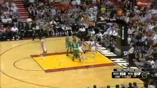 Dwyane Wade With A Huge Block On Marquis Daniels