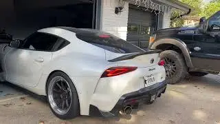My 2021 mk5 Supra, big turbo, 4&rdquo; exhaust and dumped waste gate sound clips!
