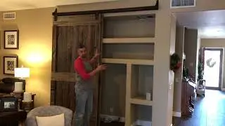 Bypass Barn doors. Reclaimed gray barn wood