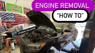 Как снять двигатель с Hyundai Veloster (турбо) и нетурбо!! БЫСТРО И ЛЕГКО!!