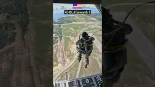 High-Stakes Jump of Paratroopers From the Rear Cargo Door MC-130J Commando II