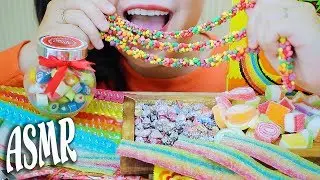 ASMR CANDIES PLATTER (NERDS ROPE,STONE CANDY,GUMMY,JELLY,ROCK CANDY,CHUPA CHUPS ... )| LINH-ASMR