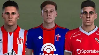 Facepack + Tattos - Argentinos V6 | Guido Carrillo , J.Saralegui e S.V&aacute;ldez | PES 21 PC