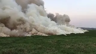 Bellandur Lake in Bengaluru catches fire