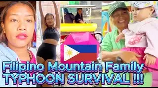 Filipino Mountain Family TYPHOON SURVIVAL! STAY HOME or CRAZY RESORT for SAFETY? Philippines Living