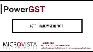 GSTR 1 Rate wise report | PowerGST
