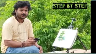 Outdoor watercolor live painting tutorial | Charukala art academy | #watercolor