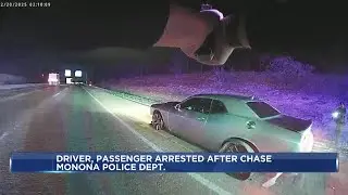 Monona police arrest man, woman after vehicle chase