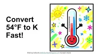 How to convert a 54&deg;F temperature difference to K?