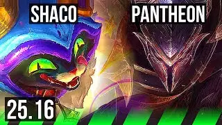 SHACO vs PANTHEON (JGL) | 13/3/12, Godlike | KR Diamond | 25.16