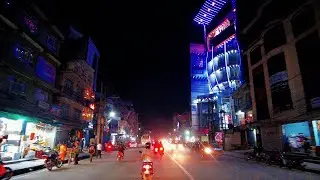 Driving Kathmandu City, Downtown Nightlife | Chabahil to Tinchuli | Drive Tour Nepal | 4K UHD