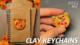 How to Make a Cute Pizza Capybara Keychain from Clay! 🍕🦔 | DIY Tutorial #capybara #diy #clay #relax