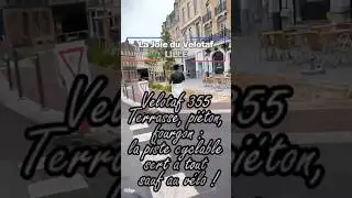 Velotaf 355 Terrasse, pi&eacute;ton, fourgon  la piste cyclable sert &agrave; tout sauf au v&eacute;lo
