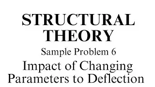 Structural Theory - Sample Problem 6 (Impact of Changing Parameters to Deflection)