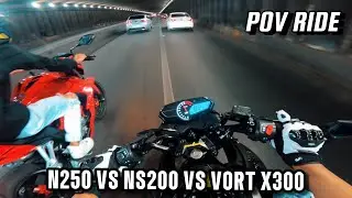 POV RIDE N250| night ride| paseo nocturno en Guadalajara/ PULSAR N250 vs NS200 vs VORT X300
